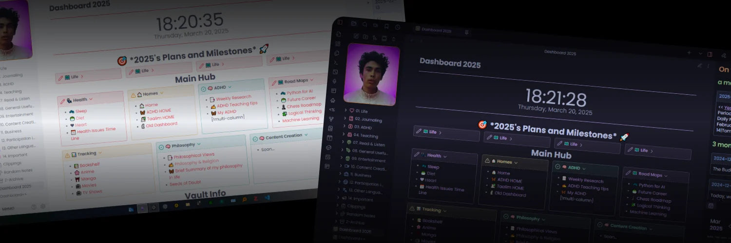 A Productivity System for struggling ADHDers as an ObsidianMD Template